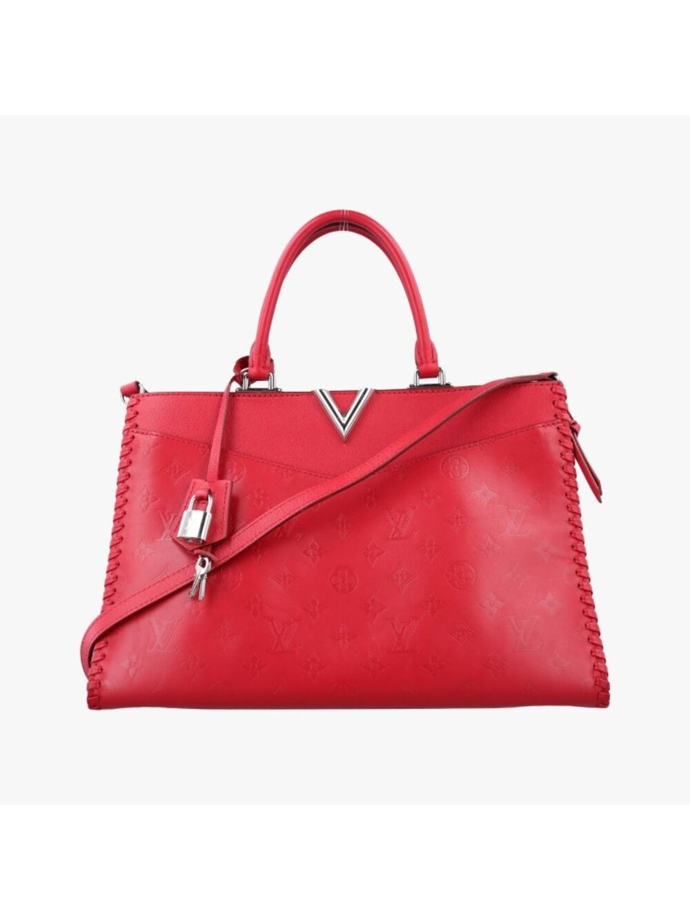 Louis Vuitton Very Zip Tote Bag Ruby Leather